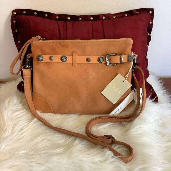 NWT Giorgia Milani Leather Crossbody Bag - Picture 1 of 7